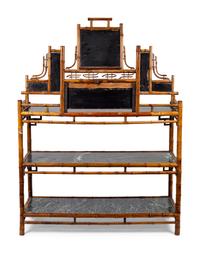 A Victorian Aesthetic Movement Bamboo Etagere — 19TH CENTURY
