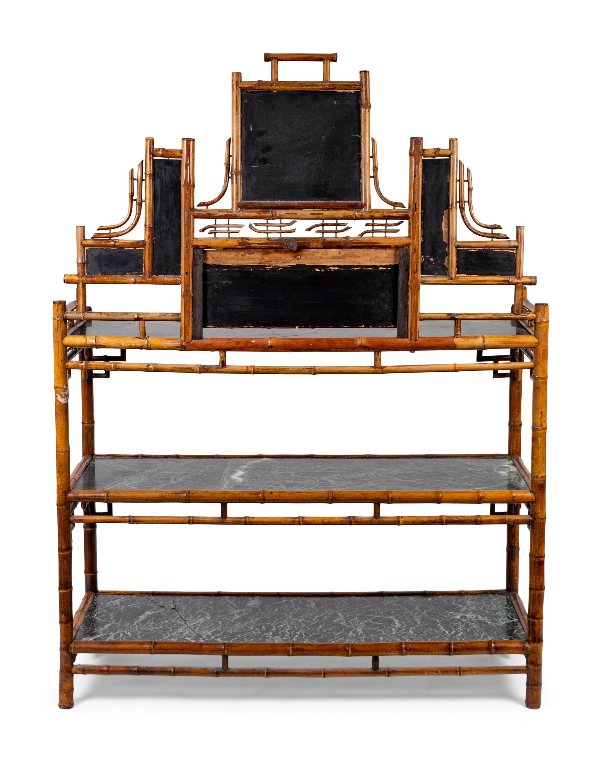 A Victorian Aesthetic Movement Bamboo Etagere — 19TH CENTURY