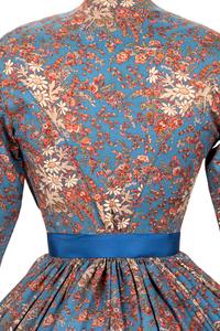 Floral Printed Day Dress and Cape, 1860s