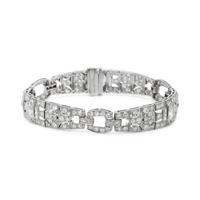 ART DECO, PLATINUM AND DIAMOND BRACELET