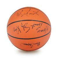 A Historic 1990-91 Chicago Bulls First NBA Championship Team Signed Autograph Basketball Including Michael Jordan (Beckett Authentication Services Letter BAS Certified)