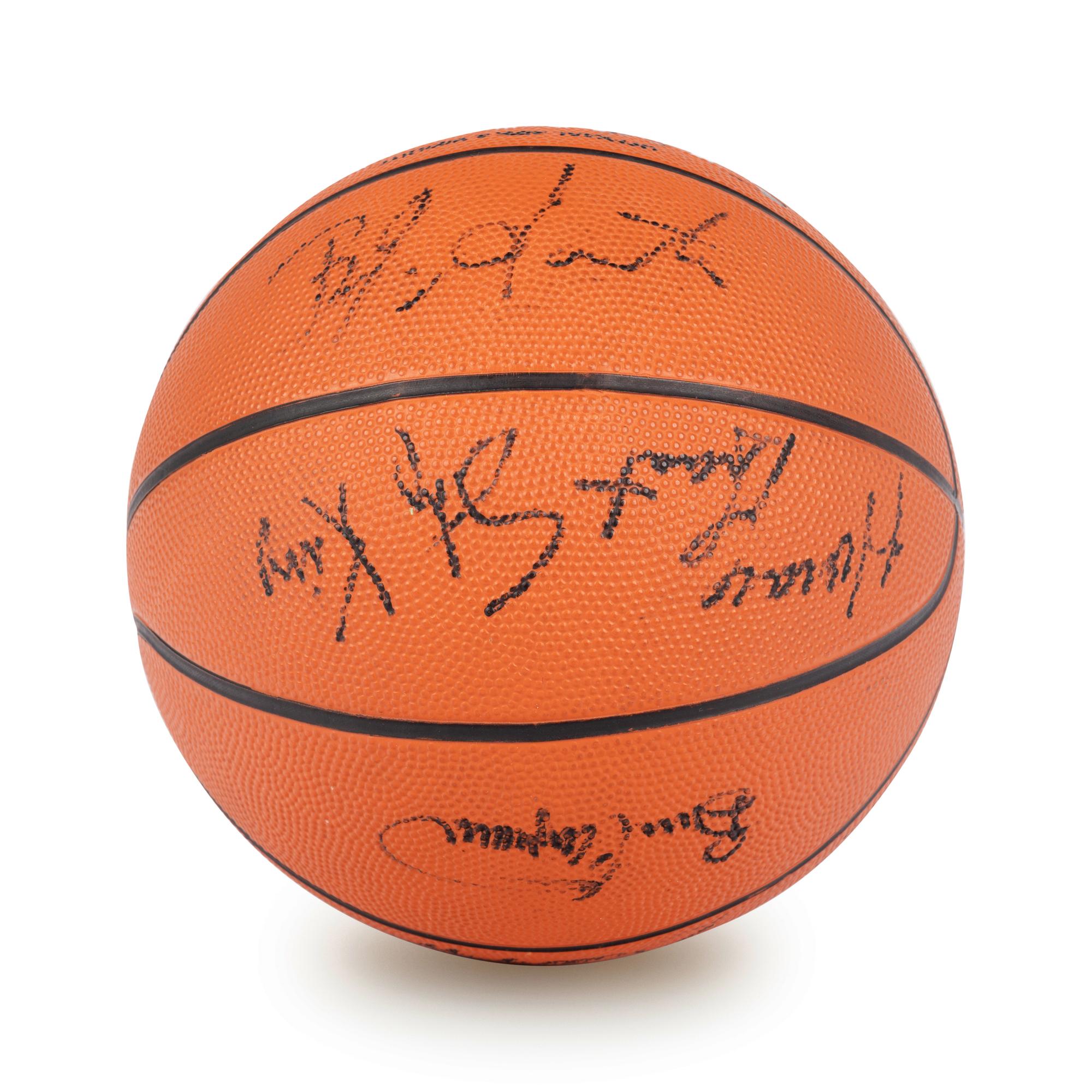 A Historic 1990-91 Chicago Bulls First NBA Championship Team Signed Autograph Basketball Including Michael Jordan (Beckett Authentication Services Letter BAS Certified)