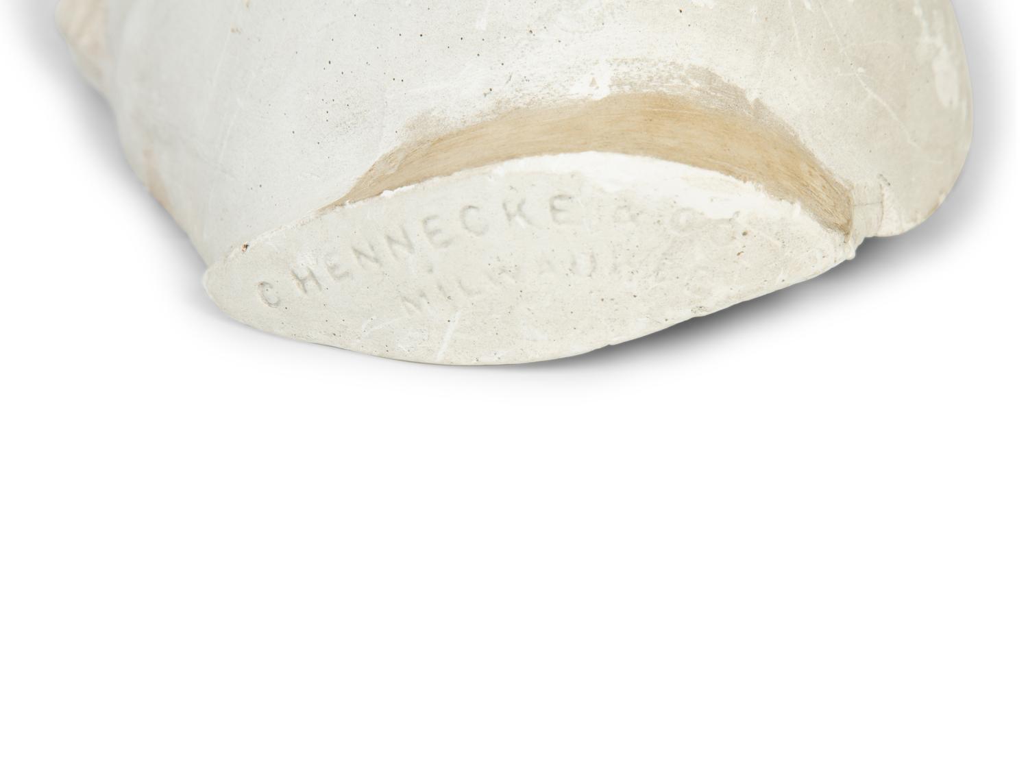 Two American Plaster Masks of a Man By C. Hennecke & Co.