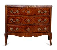 A Louis XV Style Gilt-Bronze-Mounted Tulipwood Commode — EARLY 20TH CENTURY