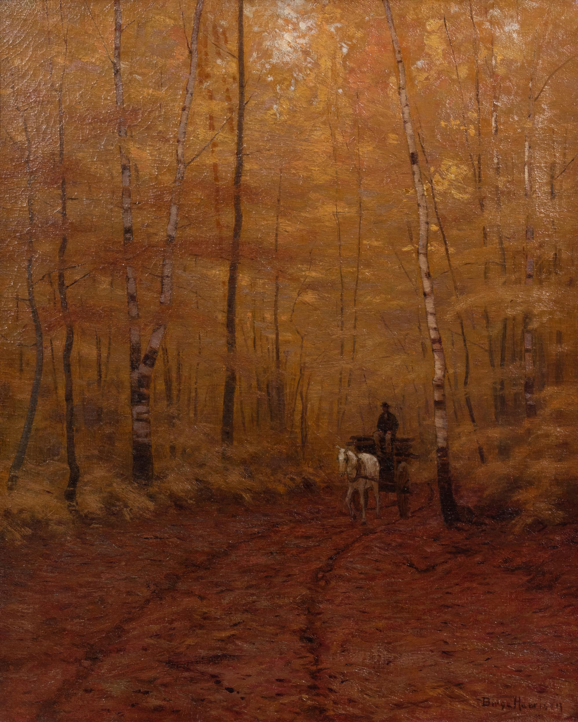Wagon in Fall Landscape