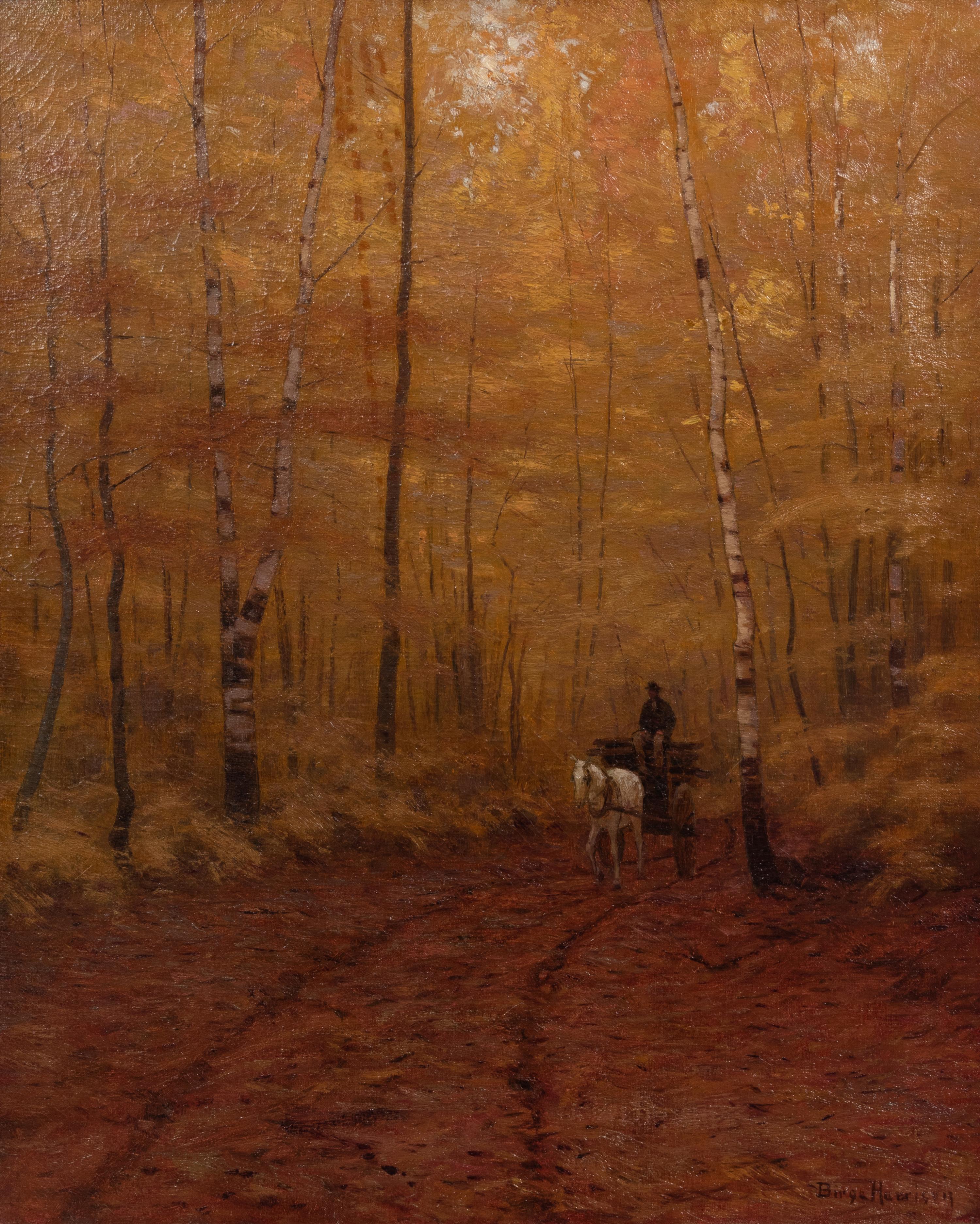 Wagon in Fall Landscape