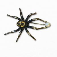 A Spider Brooch and Skull Cufflinks