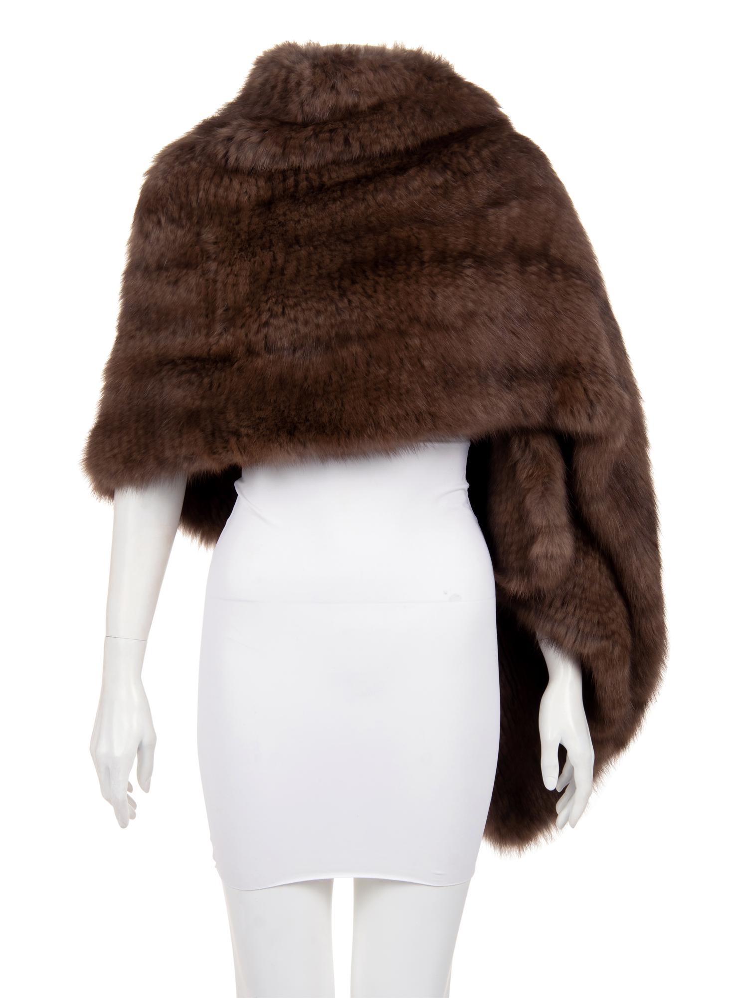J. Mendel Knit Sable Fur Stole
