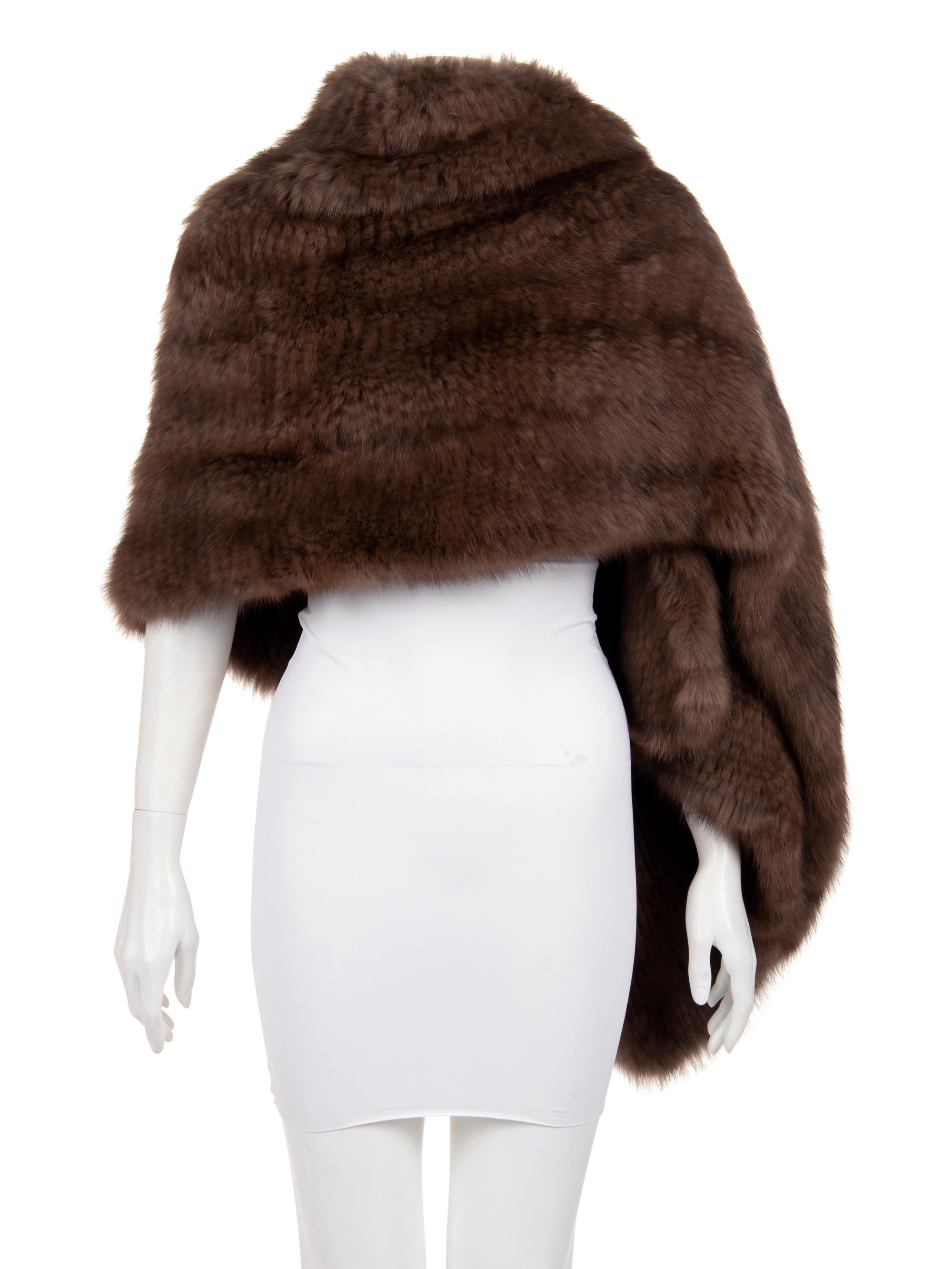 J. Mendel Knit Sable Fur Stole