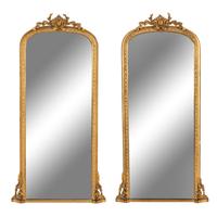 A Pair of French Giltwood Pier Mirrors