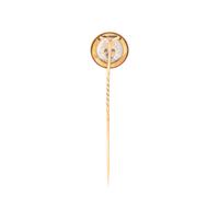 YELLOW GOLD AND ESSEX CRYSTAL STICKPIN