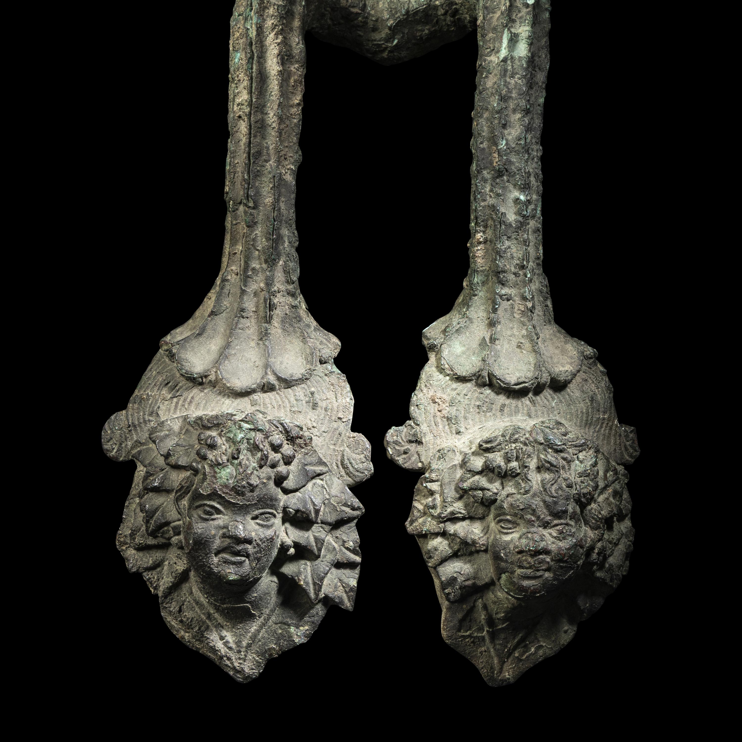 A Roman Bronze Hydria Handle