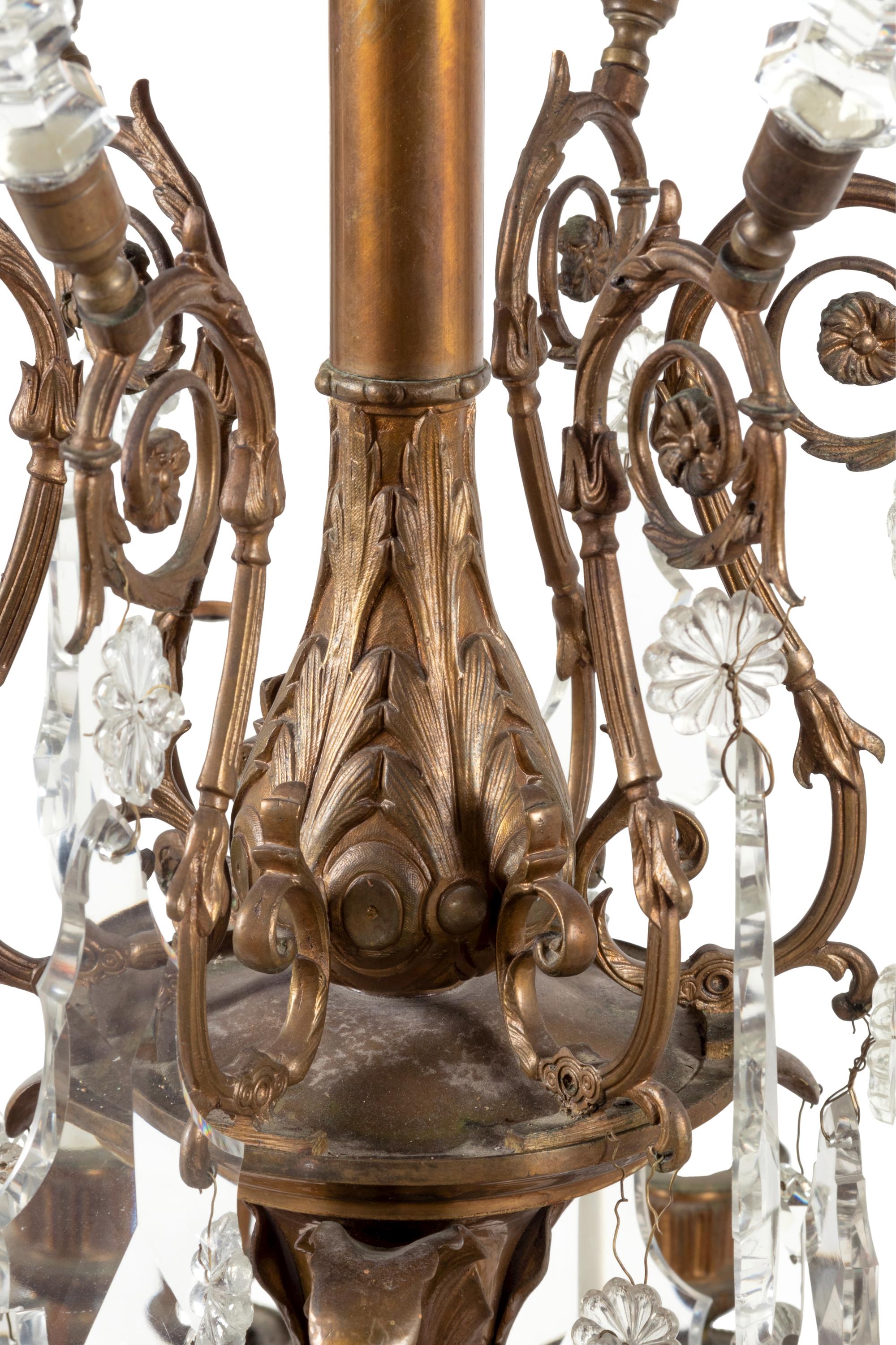 A French Gilt Bronze and Cut Glass Sixty-Light Chandelier