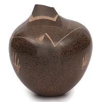 Sgraffito Pottery Jar