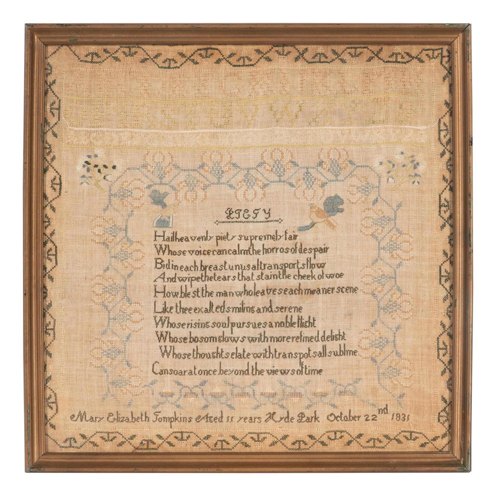 Four English Needlepoint Samplers