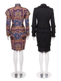 Two Designer Skirt Suits: One Christian Lacroix and One Versace, 1980-90s