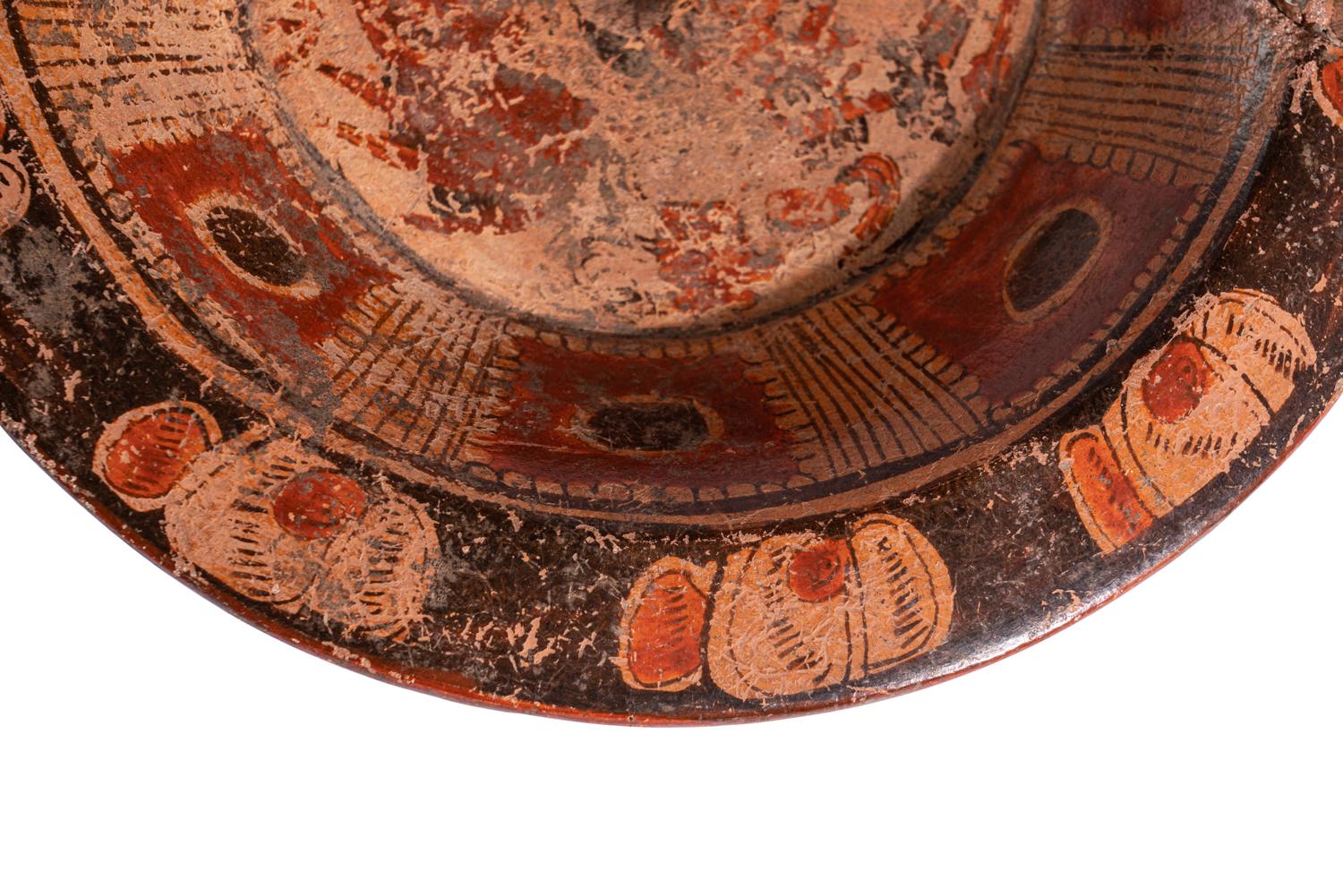 A Maya Polychrome Tripod Bowl