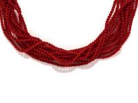 YELLOW GOLD AND CORAL TORSADE NECKLACE