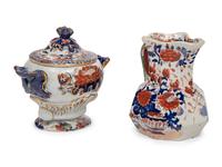 A Mason's Ironstone Pitcher and a Similarly Decorated Sauce Tureen