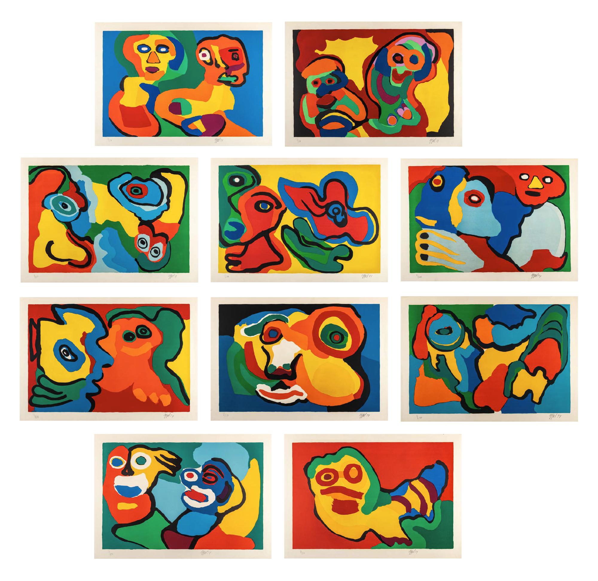 The Sunshine People (complete portfolio of ten lithographs with original cloth case)