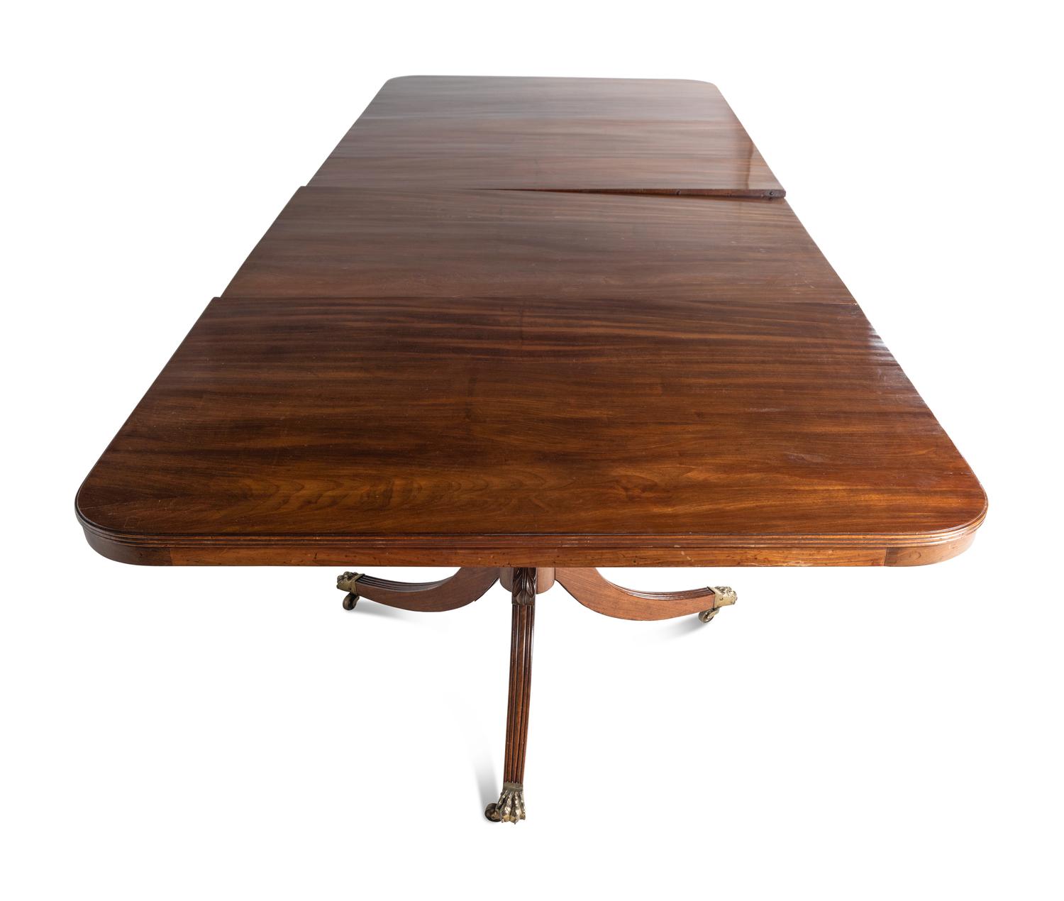 A Regency Style Mahogany Four-Pedestal Dining Table