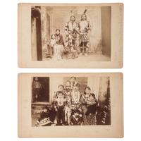 Two Boudoir Cards of Oklahoma Territory Indians, Incl. Chief of Otoes