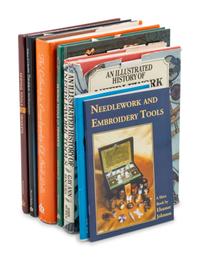 A Group of Seven Volumes Pertaining to Historic Needlework and Tools