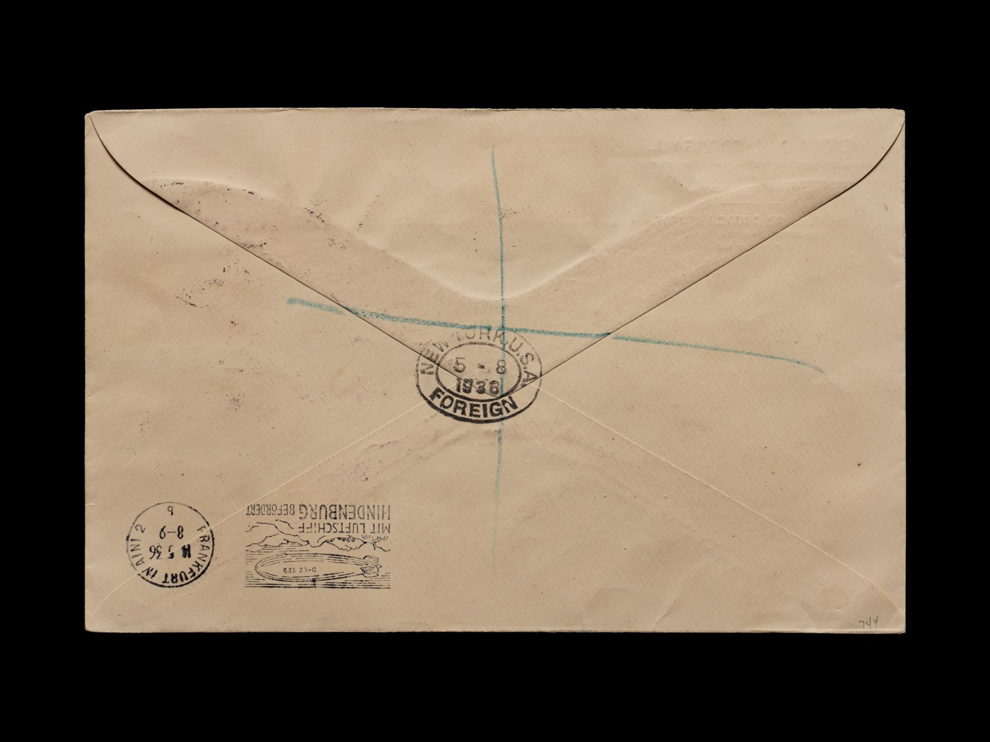 [FLIGHT COVER] JAMAICA. 1936. First North American Hindenburg Flight (Seiger 409S; AAMC Z-404 var).