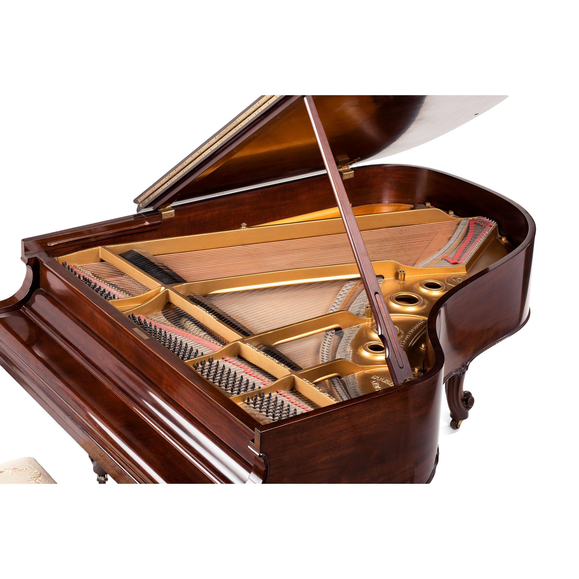 A Steinway and Sons Louis XV Style Walnut Grand Piano