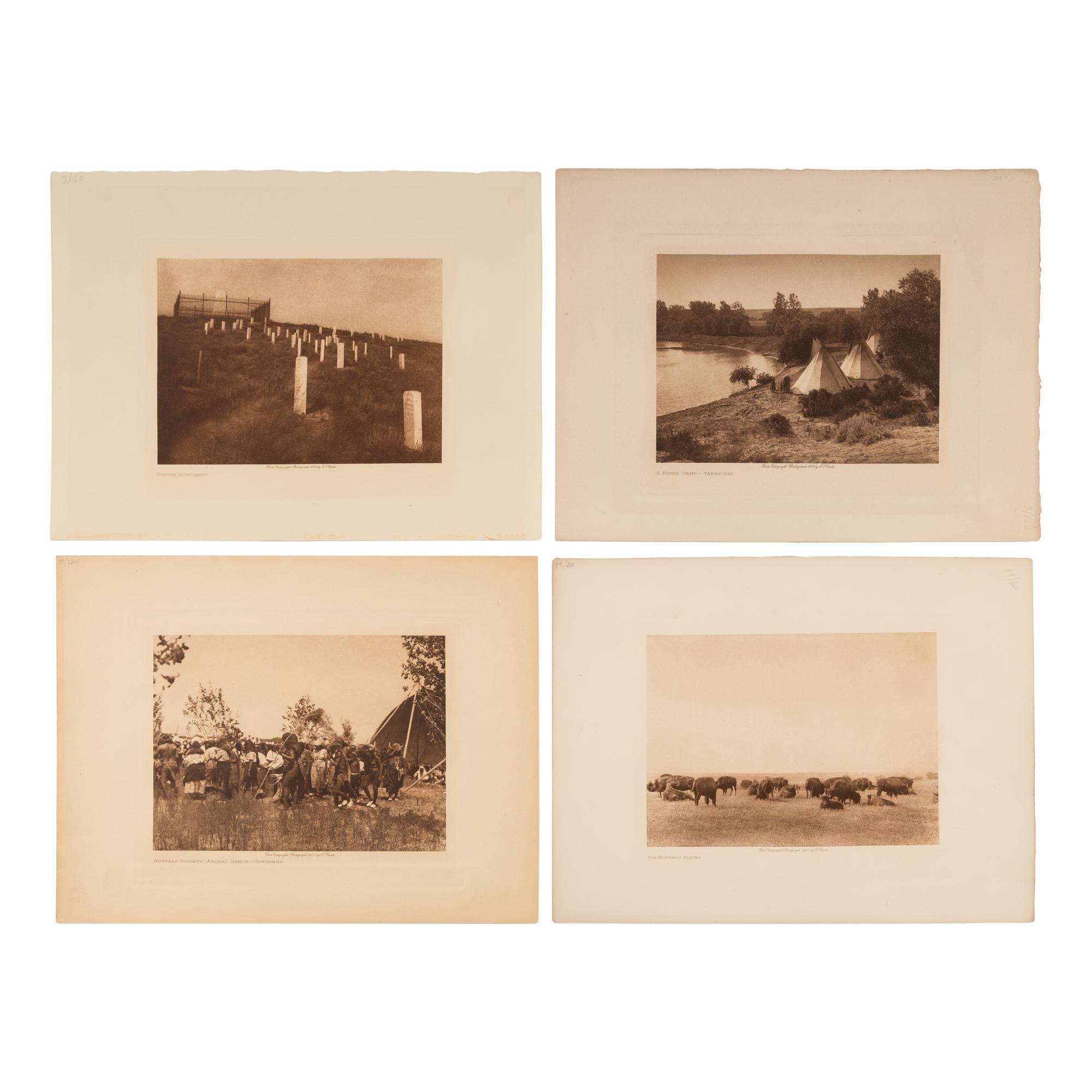 Edward Curtis (American, 1868-1952) — Photogravures Documenting Camp Scenes, Ceremonies, and Other Happenings Lot of 21