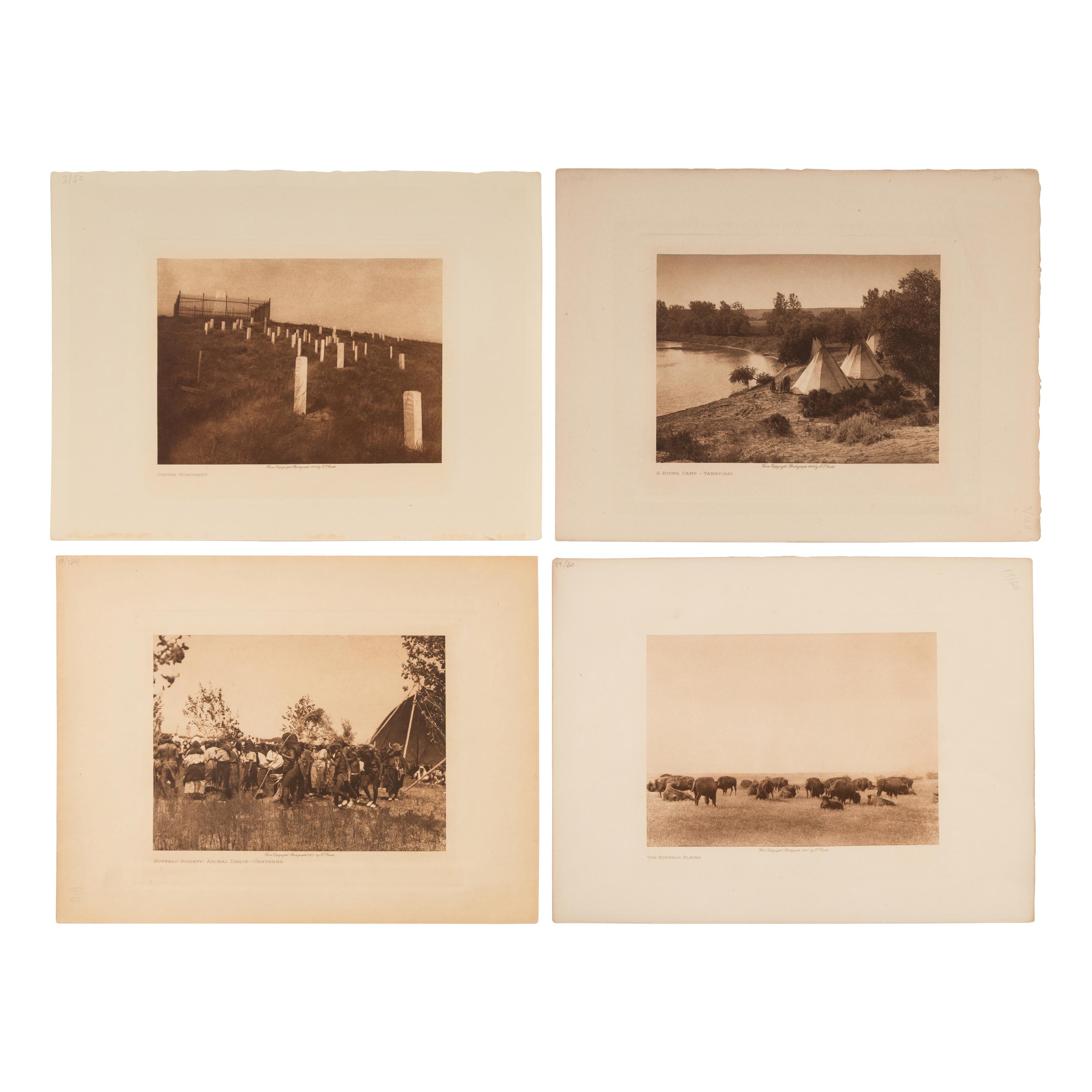 Edward Curtis (American, 1868-1952) — Photogravures Documenting Camp Scenes, Ceremonies, and Other Happenings Lot of 21