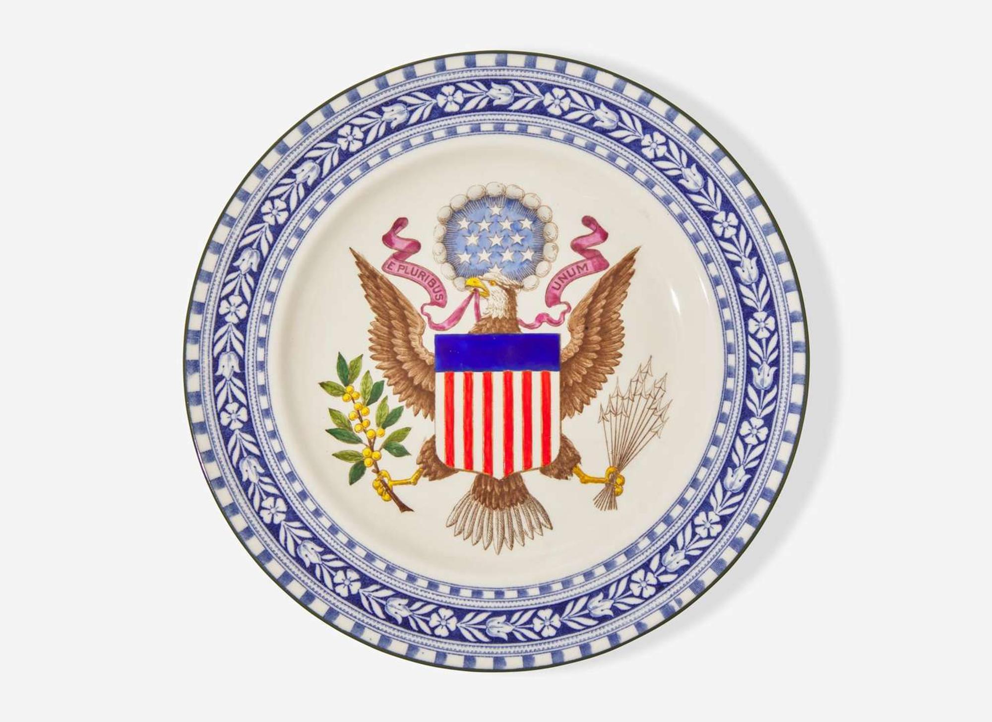 A Wedgwood Bone China "Great Seal" Plate, UK, circa 1900