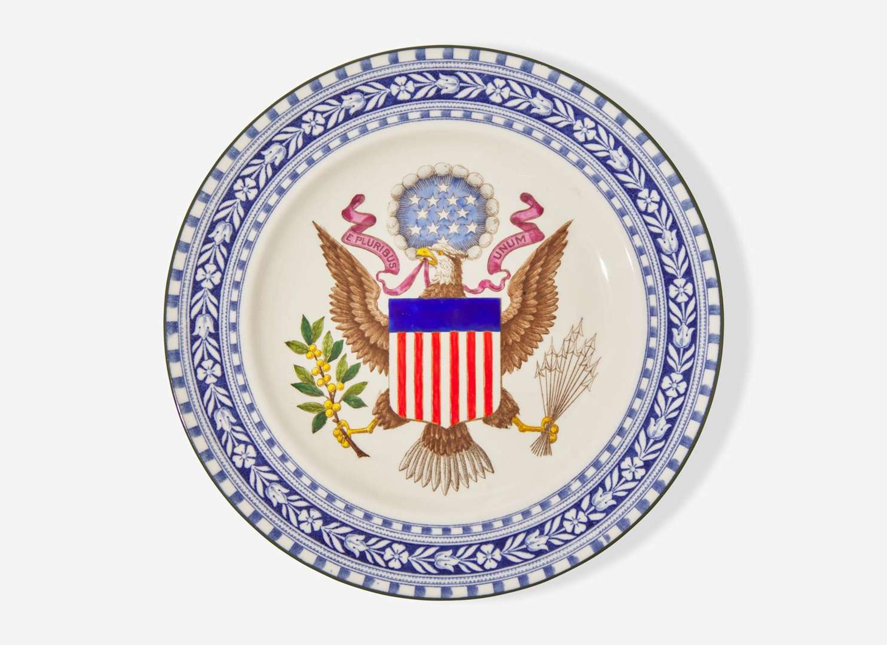 A Wedgwood Bone China "Great Seal" Plate, UK, circa 1900
