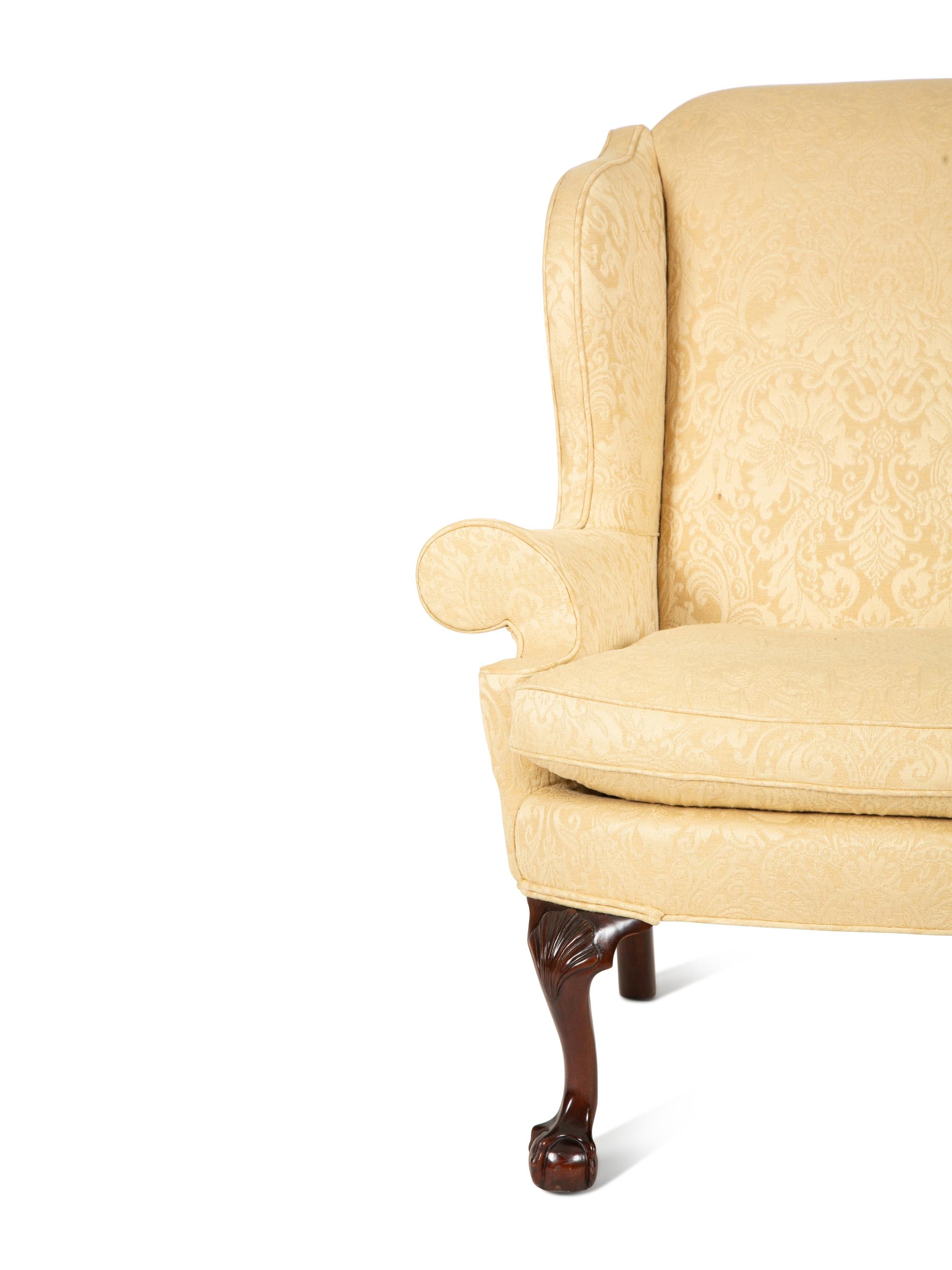 A George III Style Mahogany Wing Armchair