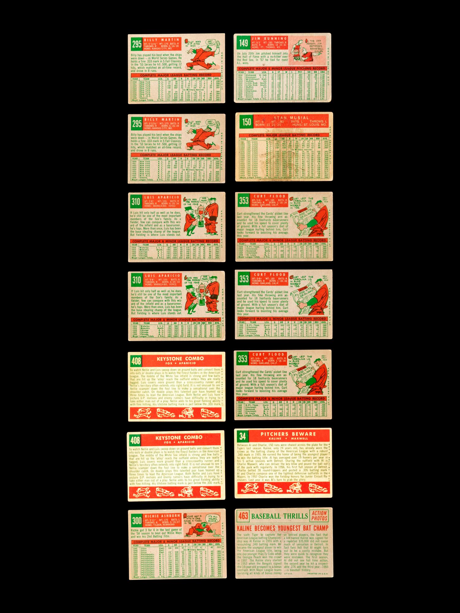 A Group of 335 Assorted 1959 Topps Baseball Cards,