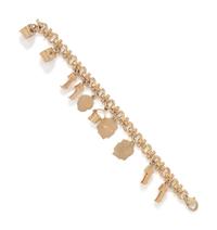 YELLOW GOLD CHARM BRACELET