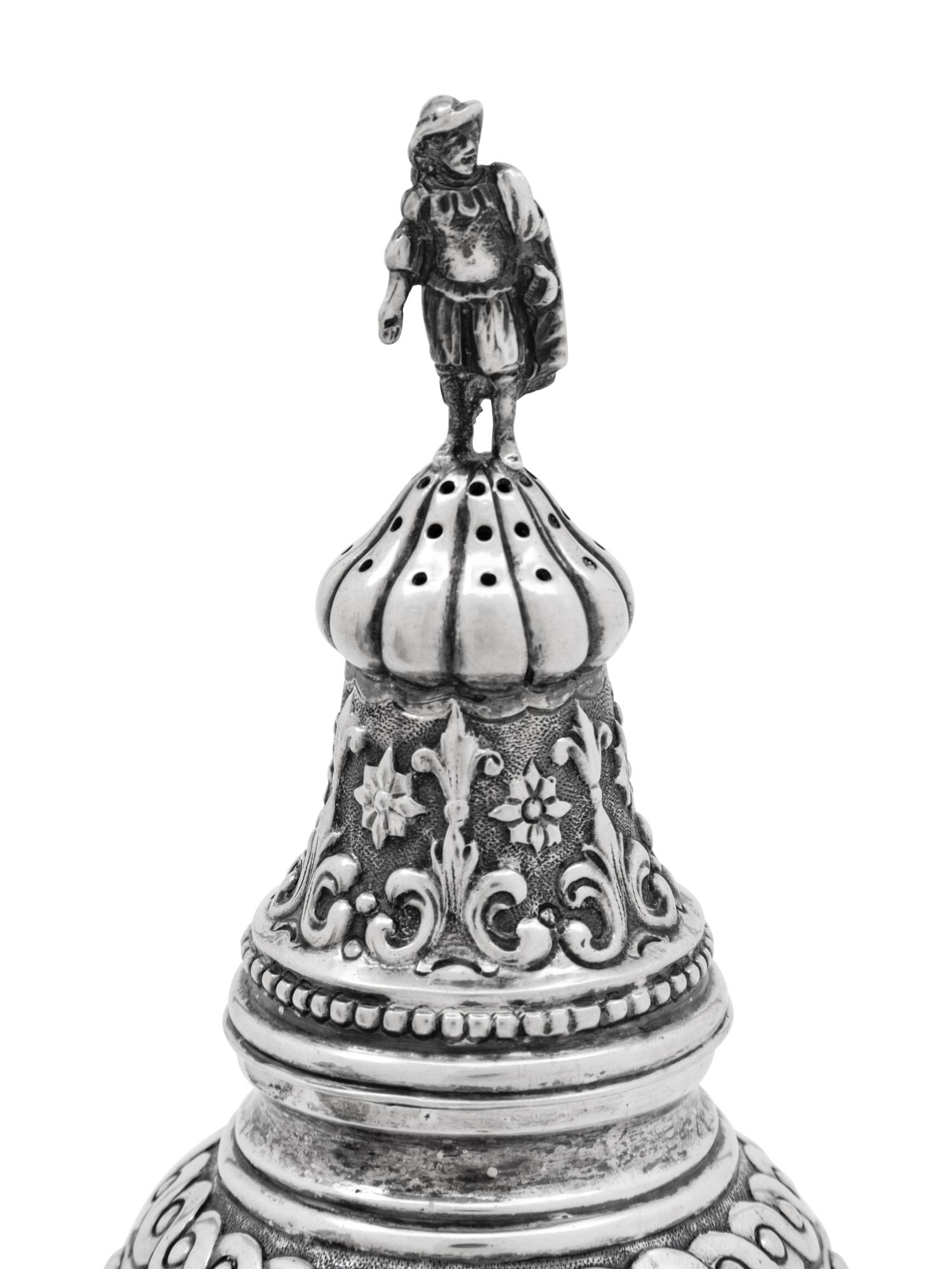 A Set of Three Silver Sugar Casters