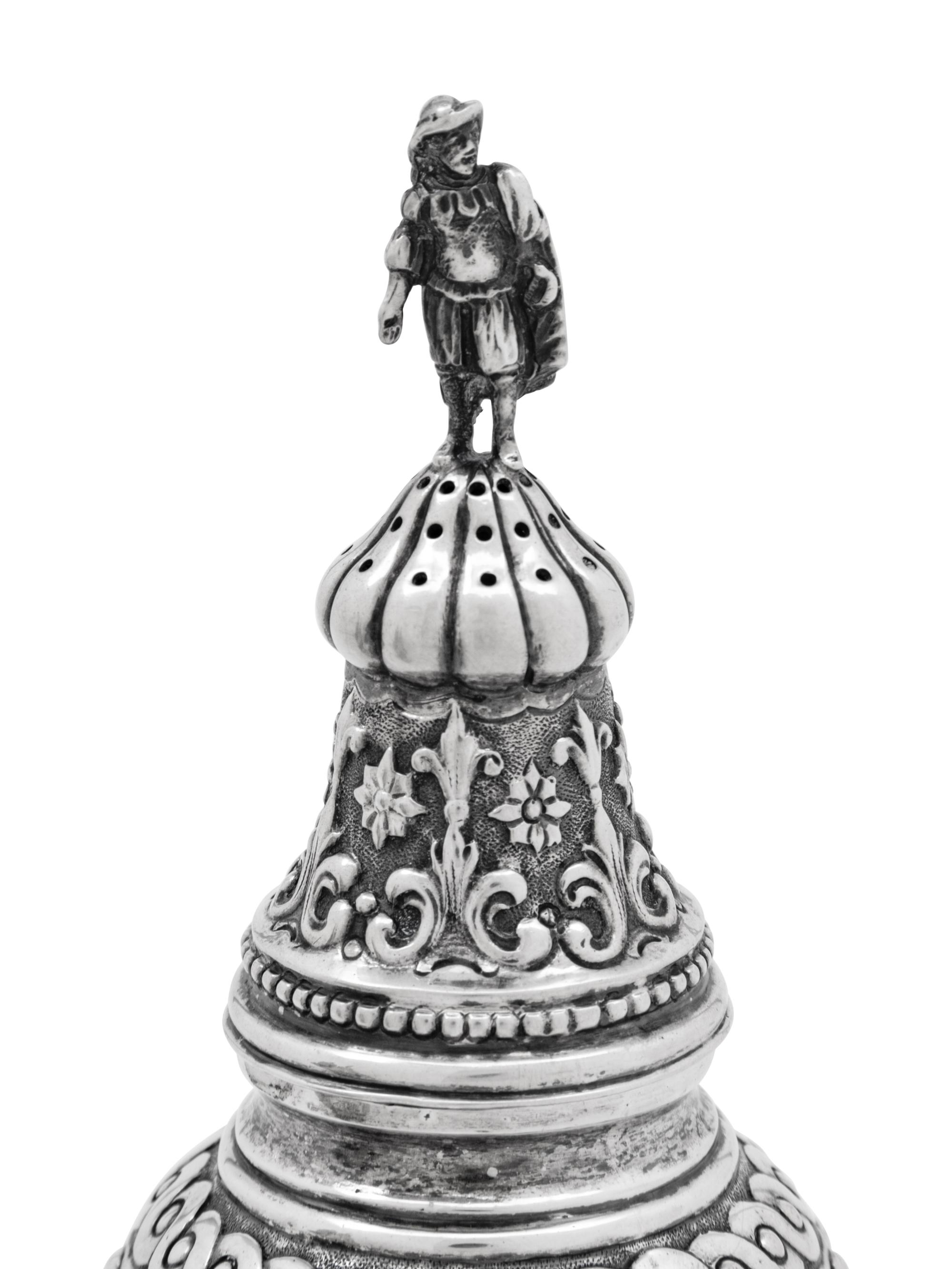A Set of Three Silver Sugar Casters