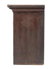A Stoneware Merchant's Walnut Hanging Cupboard