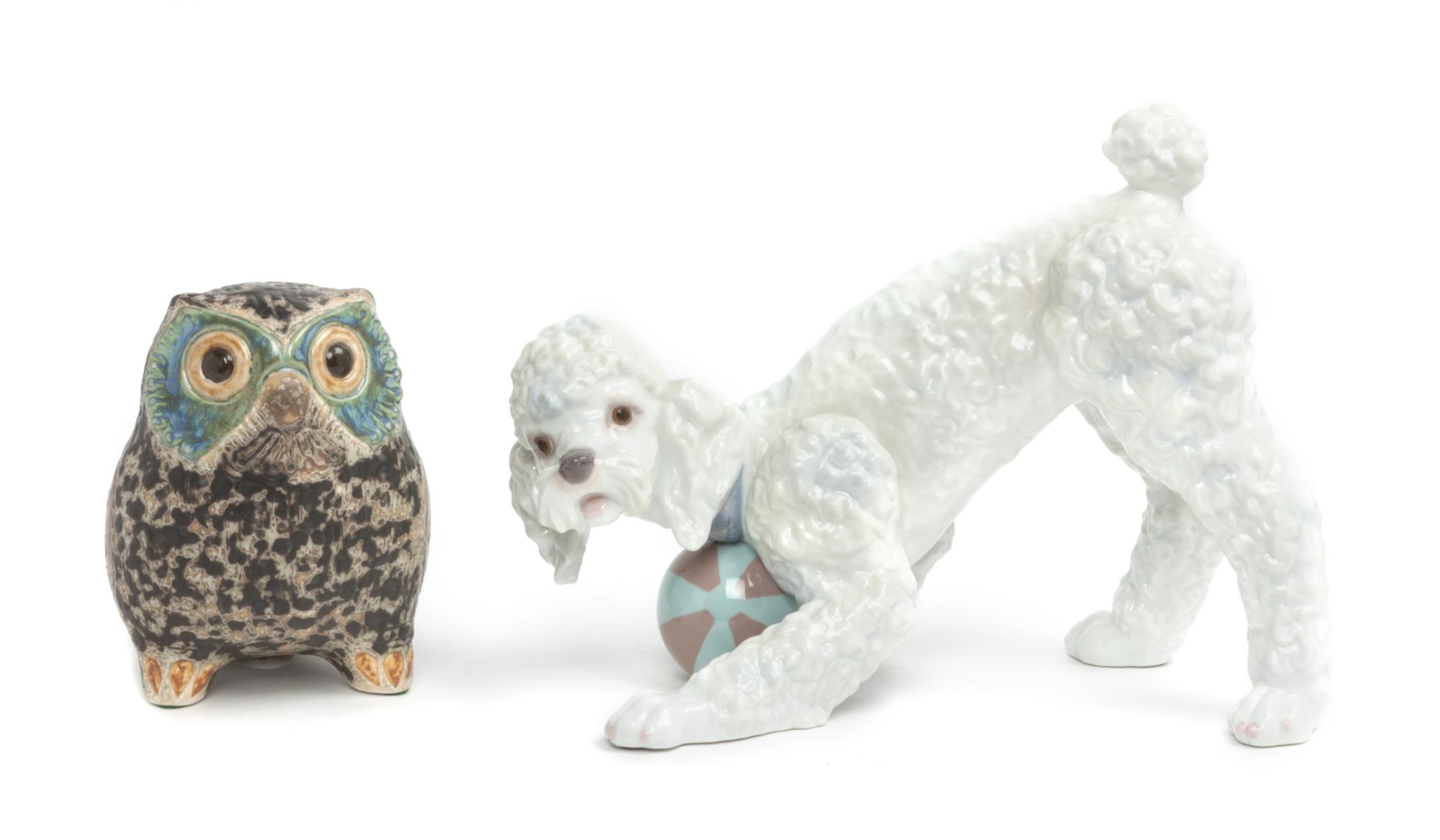 Two Lladro Porcelain Figures Width of wider 12 inches. — 20TH CENTURY