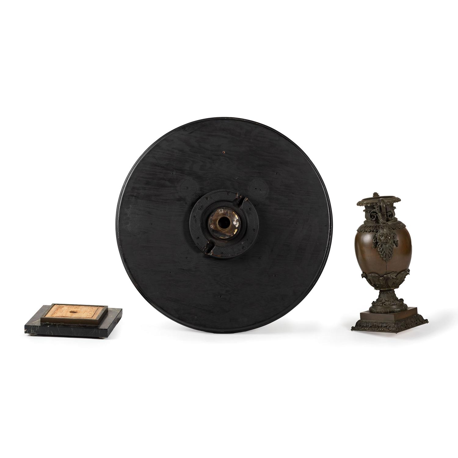 An Italian Bronze Side Table with a Pietra Dura Top