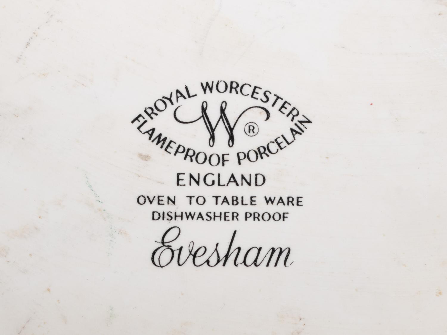 A Group of Royal Worcester Porcelain Evesham Serving Articles