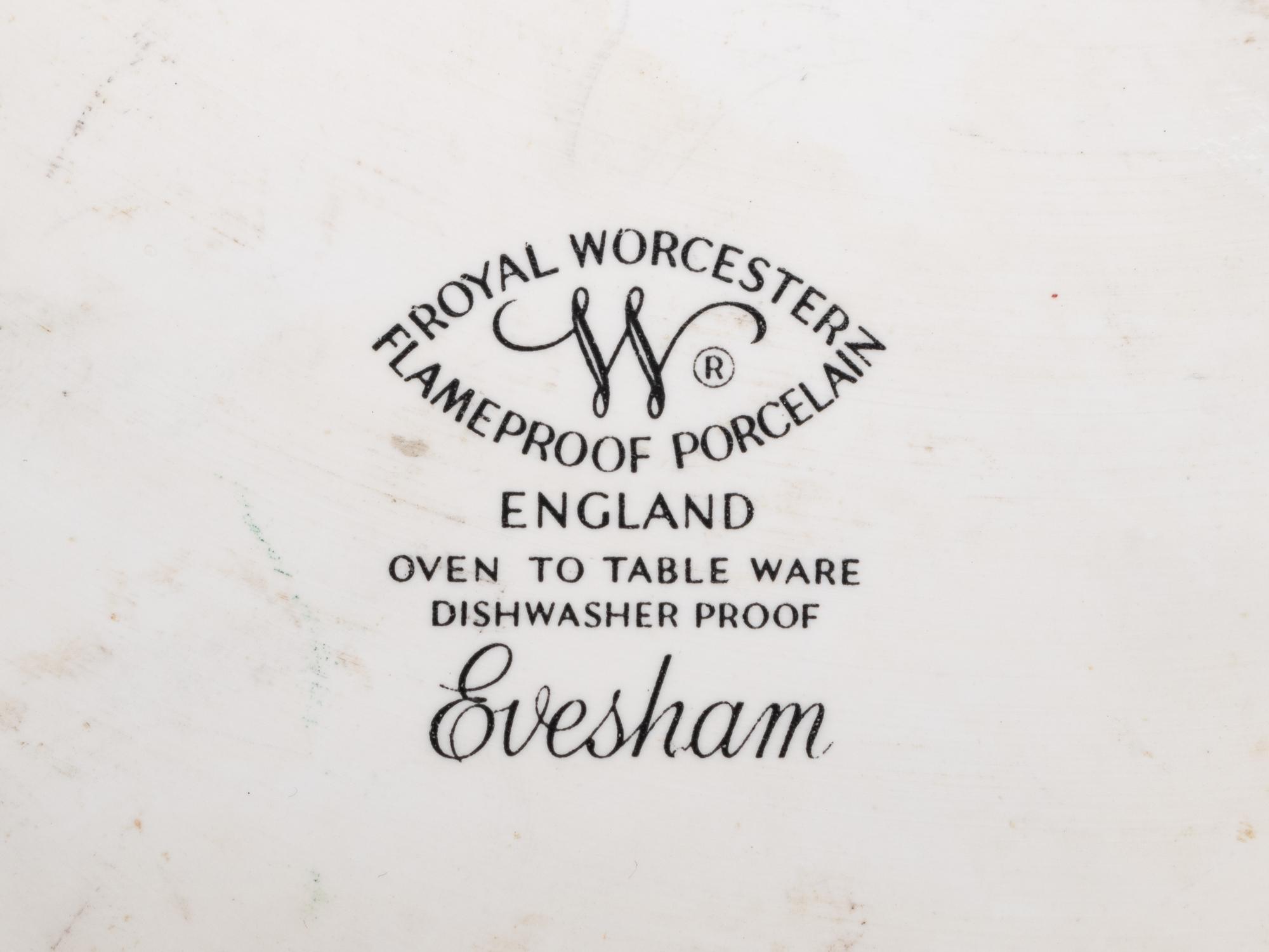 A Group of Royal Worcester Porcelain Evesham Serving Articles