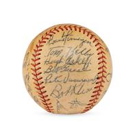 A 1950 Birmingham Triplets Team Signed Autograph Baseball