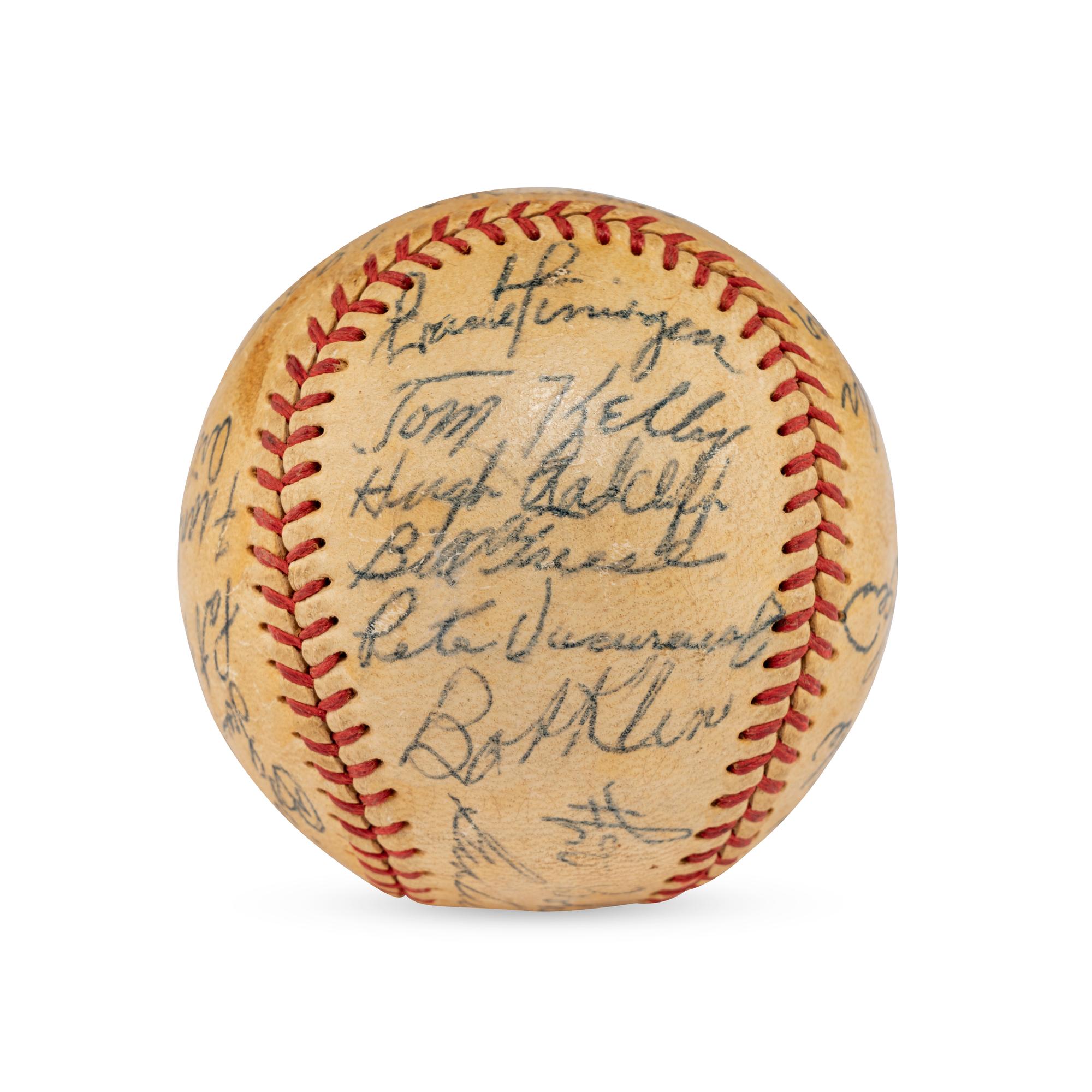 A 1950 Birmingham Triplets Team Signed Autograph Baseball