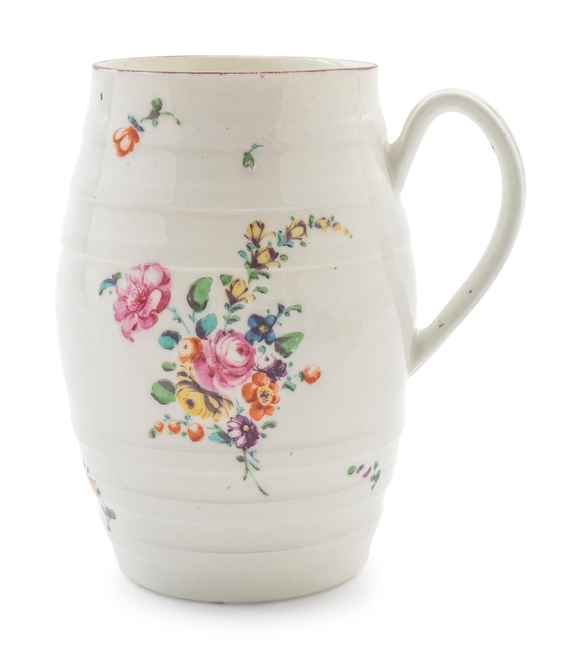 A Derby Porcelain Barrel-shape Mug — C. 1790