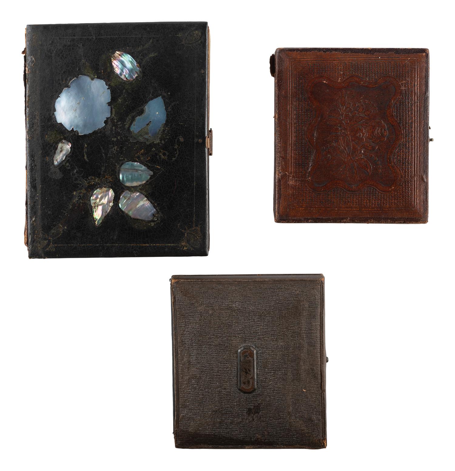 [EARLY PHOTOGRAPHY]. A group of 17 daguerreotypes and ambrotypes of couples of varying ages, including: