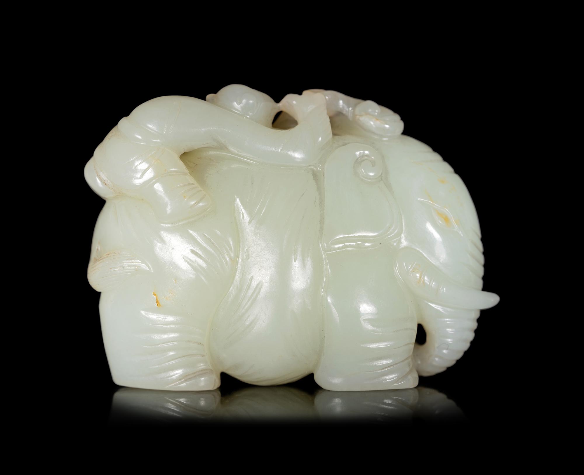 Six Chinese Carved Celadon Jade Figural Groups