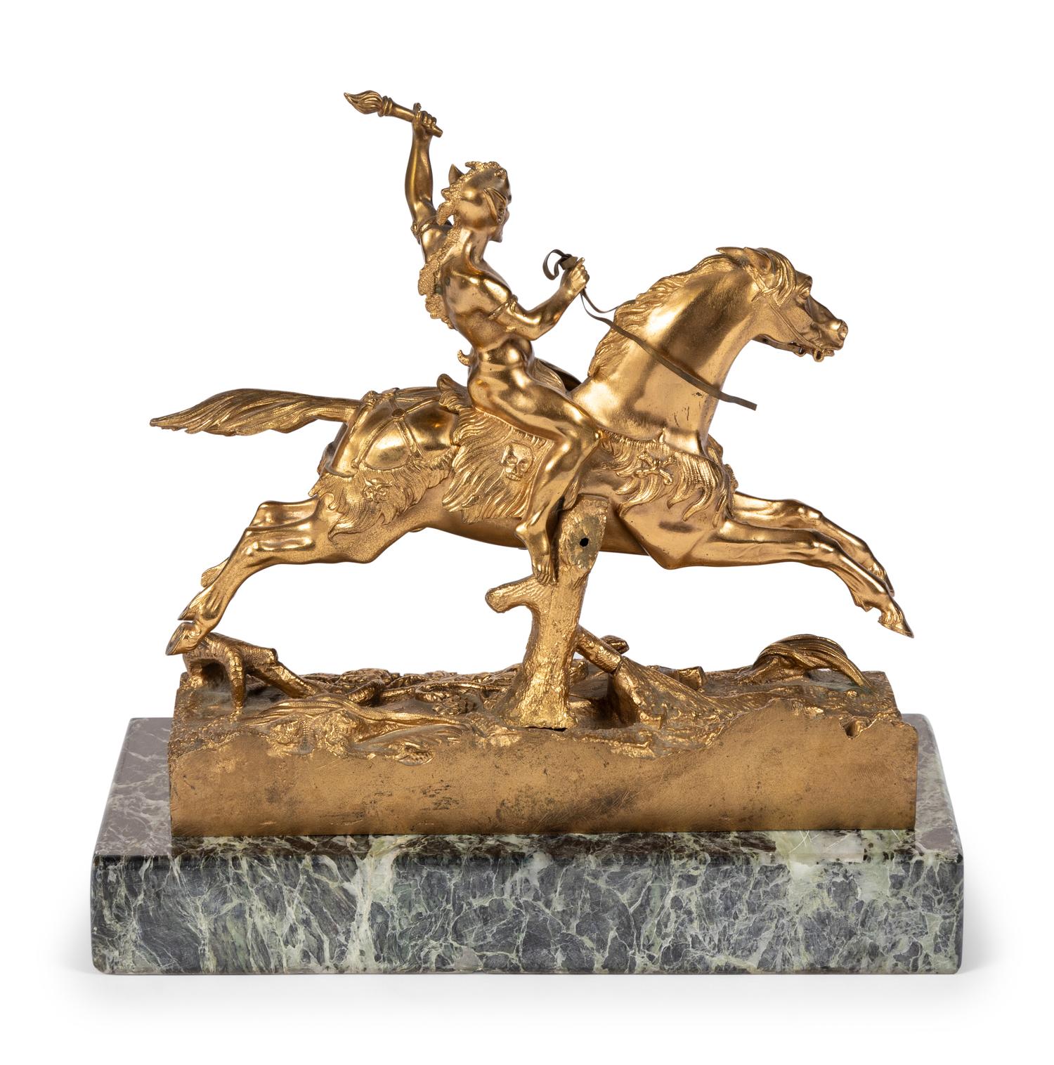 A Continental Gilt Bronze Figural Group
