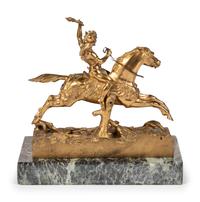 A Continental Gilt Bronze Figural Group